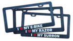 I Love My E-Bike Custom Plate Frames