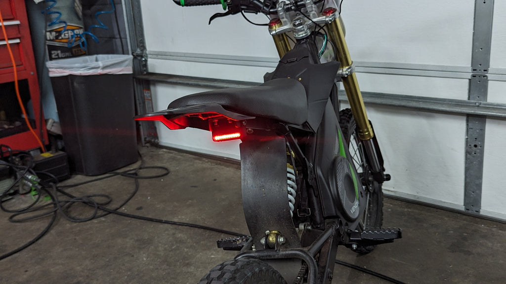Universal LED Motorcycle Tail Light - 12V, 9 LEDs, ABS Housing, E-Approved For Bikes & ATVs